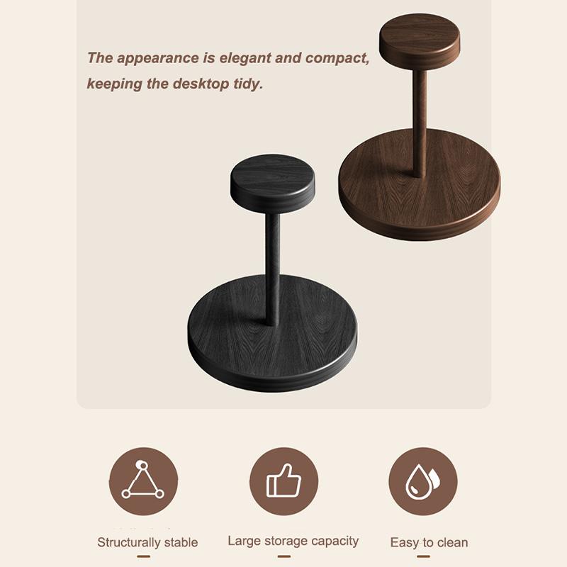 Disposable Cup Dispenser Walnut-Colored Storage Rack Paper Cup Holder Solid Wood Cup Holder High Quality.
