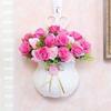 Hanging Flower Basket Garden Party Handmade DIY Vase Sundries Organizer Wall Hanging Artificial Rattan Home Decor Pots