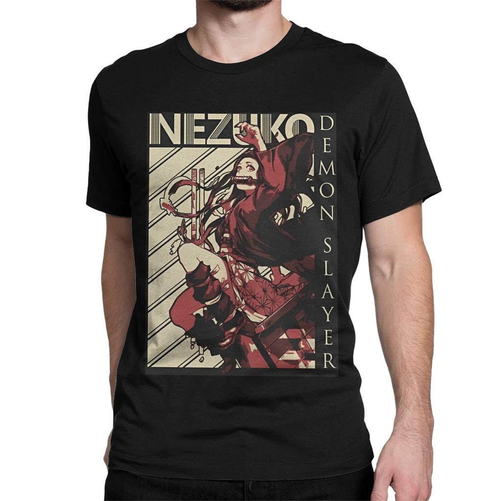 Men Women TShirts Nezuko Kamado Kawaii Anime Japan 100 Cotton Tees Short Sleeve Demons Slayers Kimetsus T Shirts Tops Printed