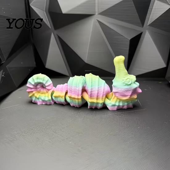 Художественная фигурка морского конька, 3D-печатное украшение, шарнирная, с подвижными суставами, игрушка-сувенир для снятия стресса, фигурка морского животного с градиентом