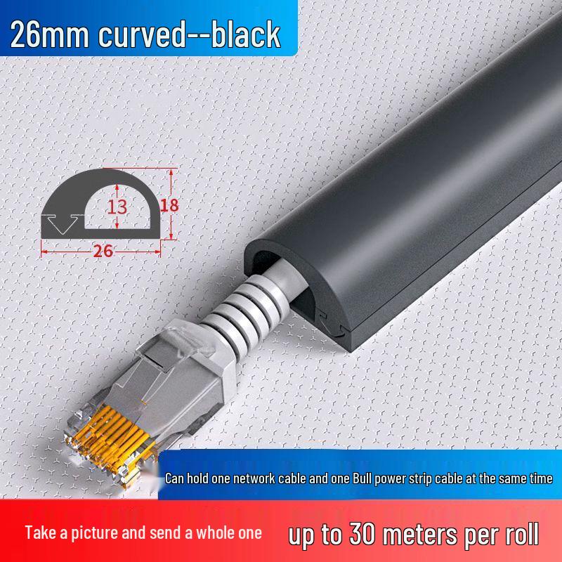 ПВХ Кабель-канал для поверхностного монтажа: Скрытая проводка и декоративная крышка для сети с боковым отверстием для оптоволокна и открытых проводов.