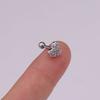 1Pcs Silver Color Zircon Small Cartilage Stud Moon Crown Cross Heart Snowflake Helix Piercing Tragus Stud Earring