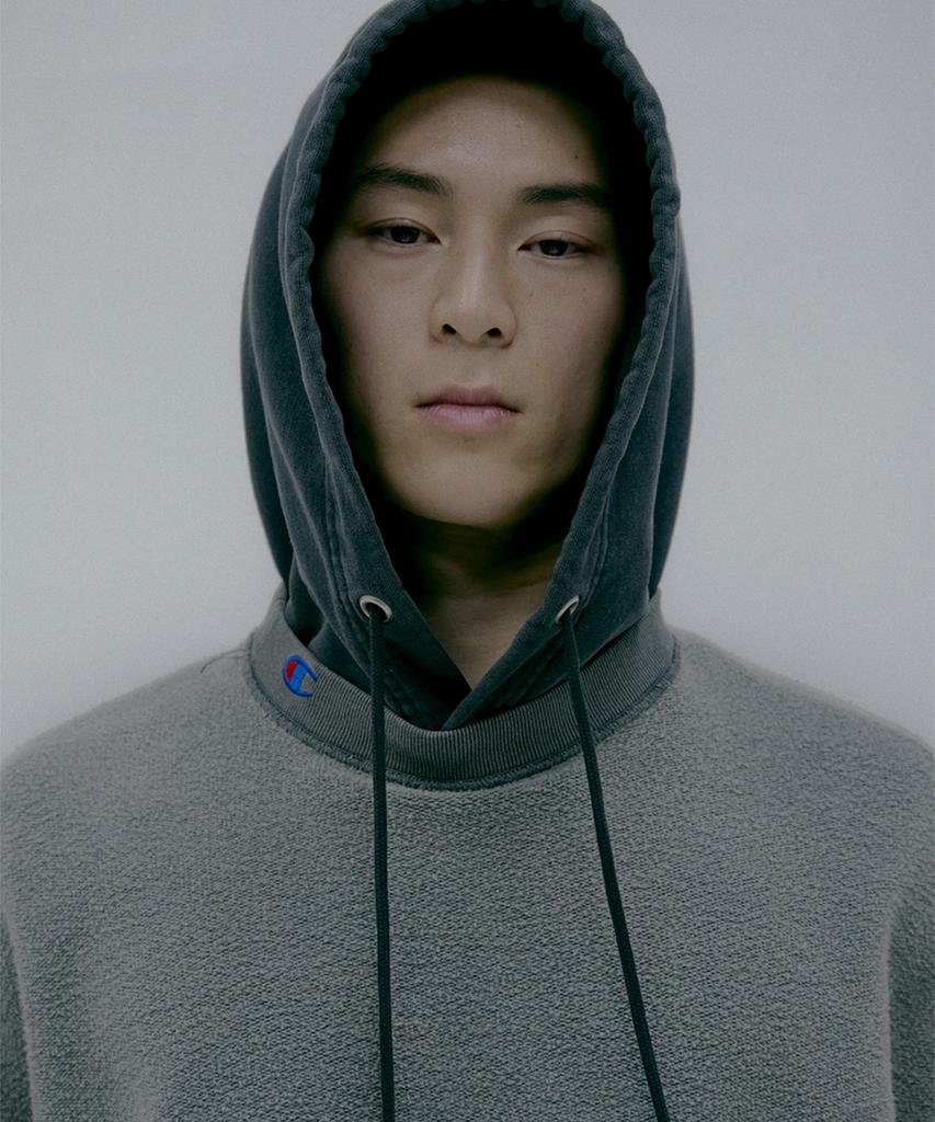 CHAMPION X N.Hollywood Reversible Crewneck Sweatshirt Dark Grey