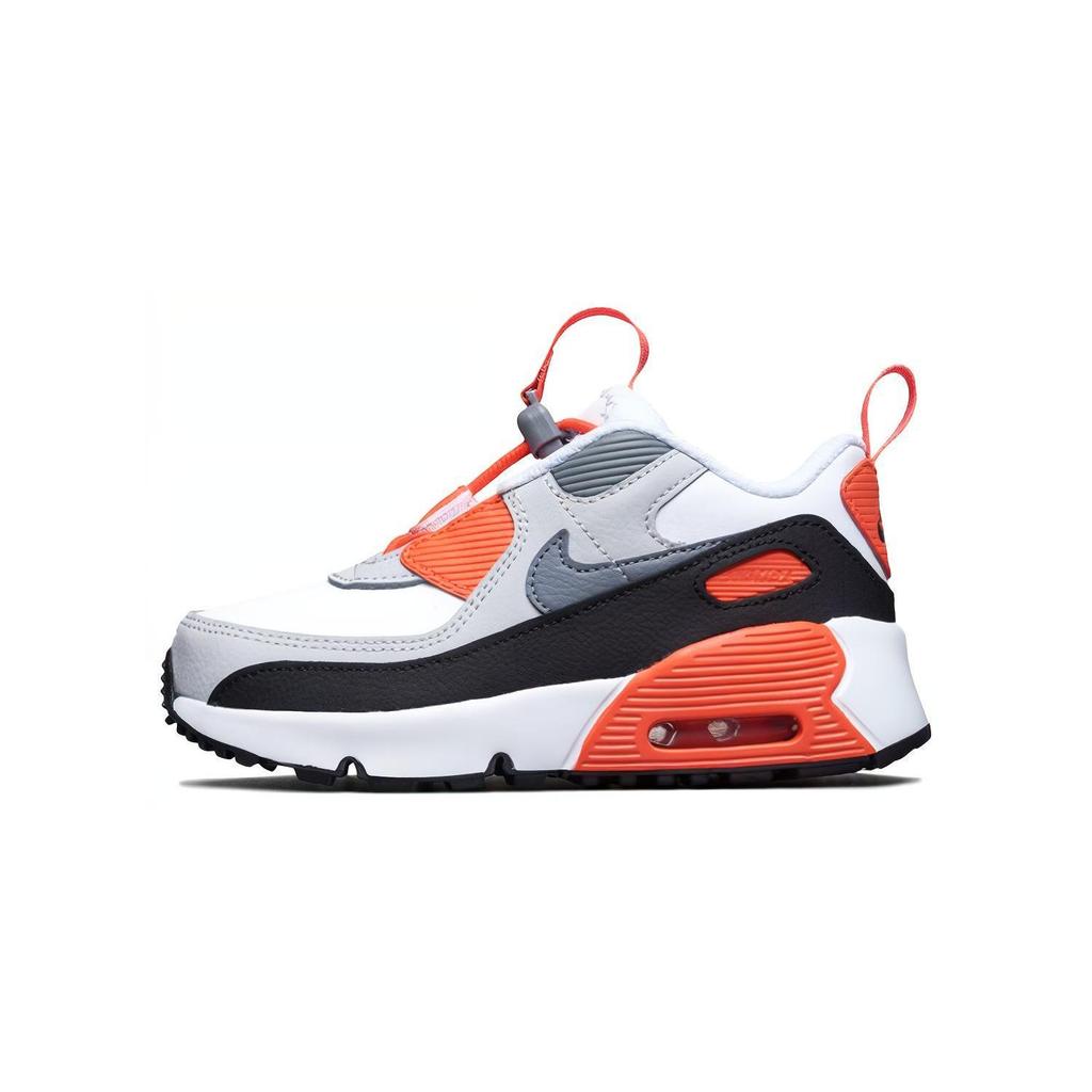 Nike Air Max 90 Toggle Mid top Детская обувь Серо-бело-оранжевая Для младенцев и малышей CV0065-100