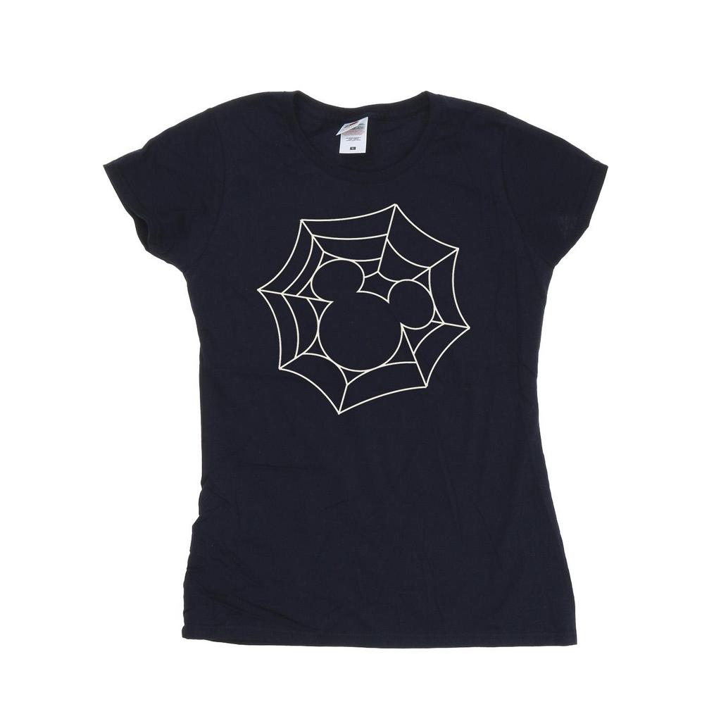 Disney Womens/Ladies Mickey Mouse Spider Web Cotton T-Shirt