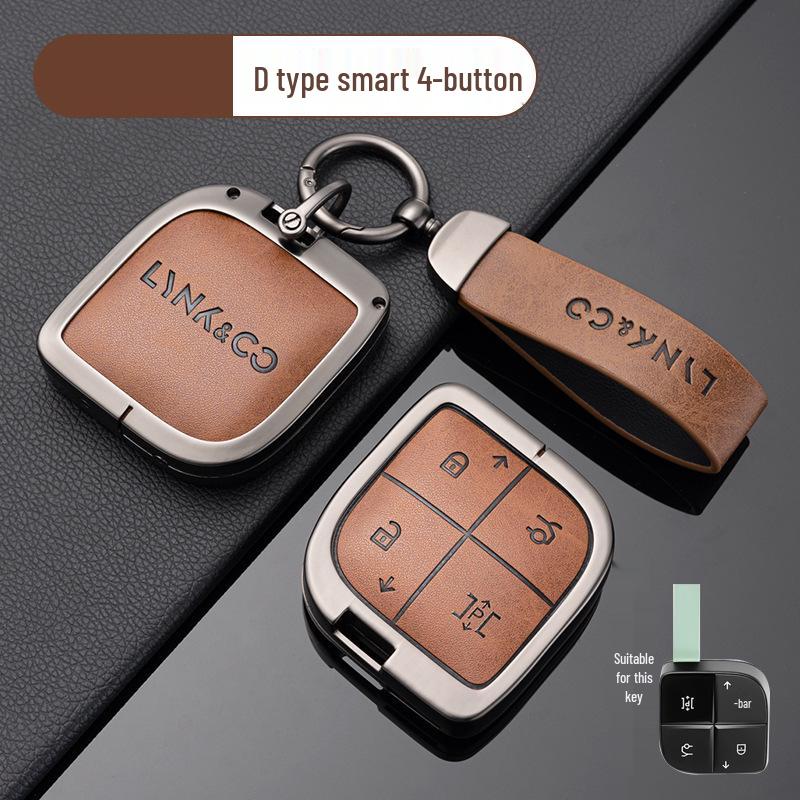 Ключница из цинкового сплава для моделей Lynk & Co - Подходит для Z20, Z10, Co 900 - Премиальный металлический держатель для смарт-карты
