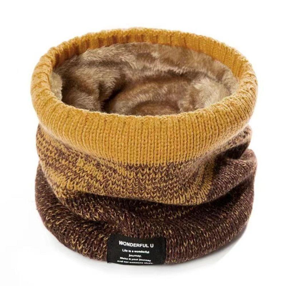 Coldproof Knitted Ring Scarf Warm Wrap Neck Scarves Fashion Thicken Plush Scarf Winter Accessories