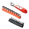 YANYULI Right-Angle Ratchet Driver Set, Mini Ratchet Set, 19-in-1, 36-Tooth L-Shaped Interchangeable Screwdriver, Socket Wrench, Magnetic Right-Angle