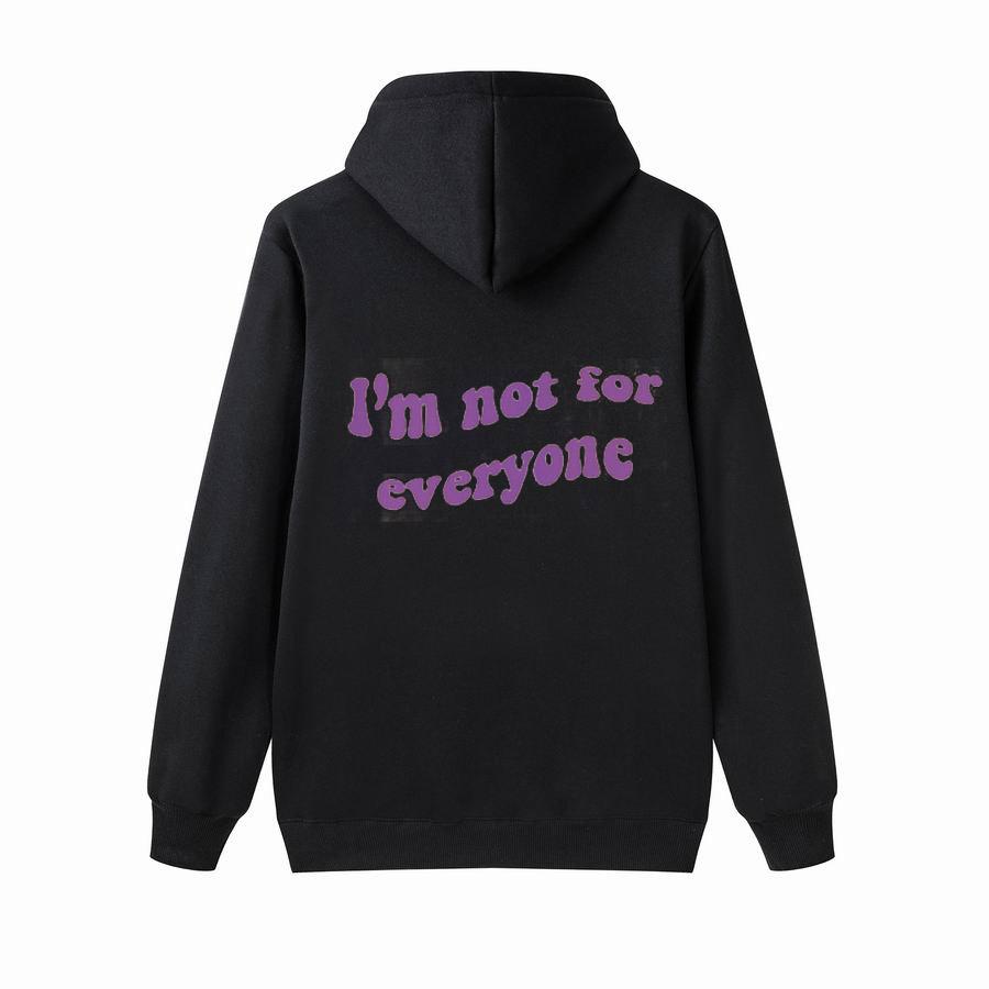 Autumn I'm Not for Everyone Letter Print Oversize Hoodies Women Casual Long Sleeve Hooded Sweatshirt Fashion Streetwear Hip Hop Pullover Tops