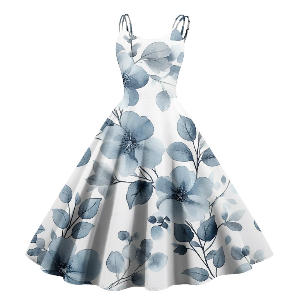 Женское сексуальное платье с открытыми плечами в стиле панк-винтаж с цветочным принтом