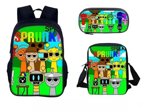 Rhythm Box Sprunki Student School Bag Backpack Backpack Three-Piece Set