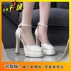 Mary Jane Wedding Shoes Small Women's Single Shoes 2025 New Square Head Cute French Word High Heels