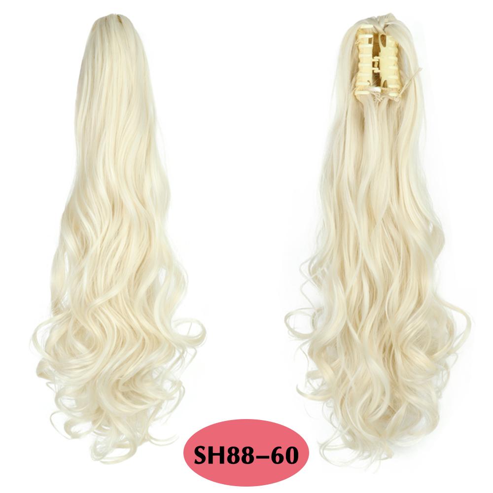 MISSQUEEN Синтетические длинные волнистые коготь клип в конский хвост накладные волосы естественного вида для женщин повседневная одежда