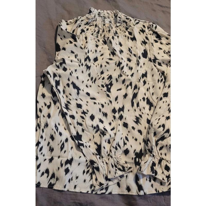 Spring and Autumn Women's Plus Size Shirt Temperament Pullover Long Sleeve Half High Neck Loose Type Shirt