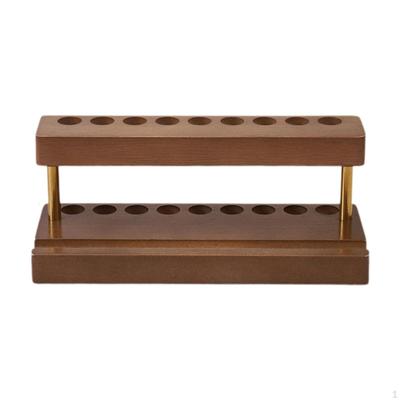 Деревянная стойка на 9 ячеек для хранения ручек и кистей для макияжа в квартире