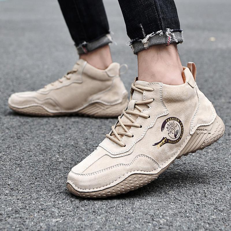 Ботинки из натуральной кожи ручной работы, мужская обувь, удобные ботильоны для мужчин, повседневная обувь, мокасины, мужские зимние ботинки