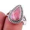 Натуральный камень Родохрозит 925 Проба Стерлинговое серебро Ювелирное кольцо S.9 m3M21