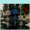 Decoration Snowflake Christmas Double Layer Ice Crystal For Festive Accessories