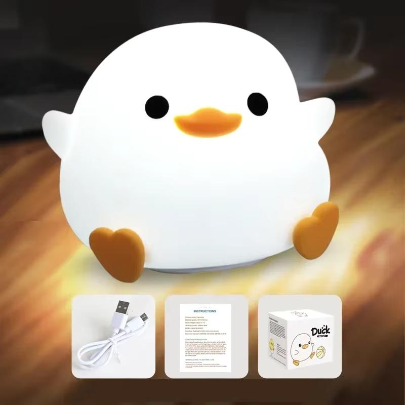 Силиконовый светодиодный прикроватный ночник DoDo Duck, милый утенок, с регулировкой яркости, для детской комнаты, перезаряжаемый, украшение для детской спальни