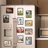 Magnetic Sticky Frames 4X6 with No-Residue Adhesive Backs,Work For Smooth Surface-Windows/Door/Glass/Ceramic,Black Dots Decoration Border,Photo Paper