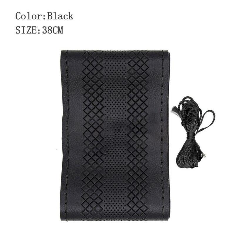 Чехол на руль автомобиля, кожа из микрофибры, перфорированная оплетка на руль, чехлы на руль, подходят для