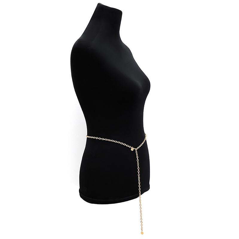 Women Lady Waist Chain Belt Metal Gold Silver Color Waistband Chain Belt