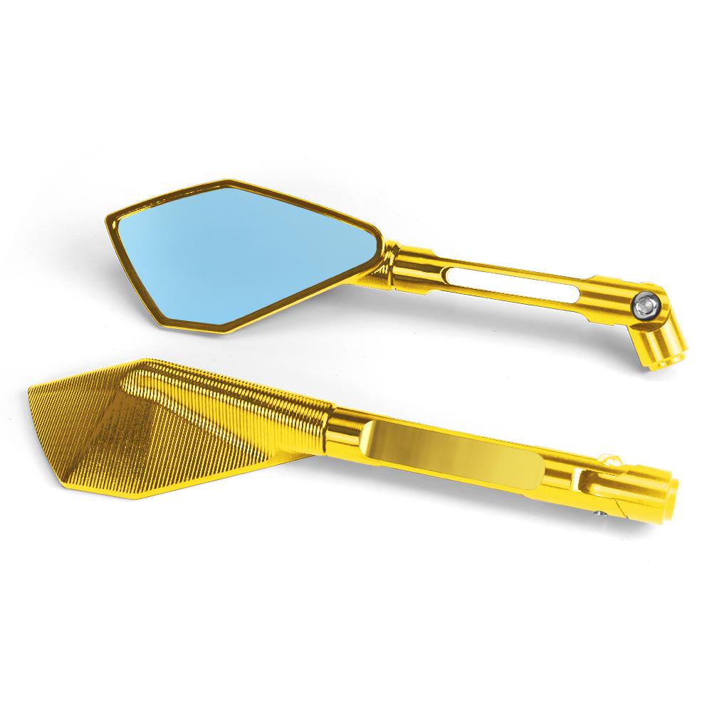 Алюминиевые зеркала заднего вида для мотоциклов с ЧПУ, 8 мм 10 мм, универсальные антибликовые боковые зеркала для Z900 Z750 Z650 MT09 MT07