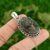 Распродажа ко Дню дружбы Овальный лабрадорит необработанный камень Подвеска из стерлингового серебра Ювелирное изделие