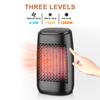 Портативный обогреватель 1500 Вт, быстрый нагрев, 3 режима нагрева, домашний электрический керамический обогреватель для ванной комнаты, спальни, гостиной