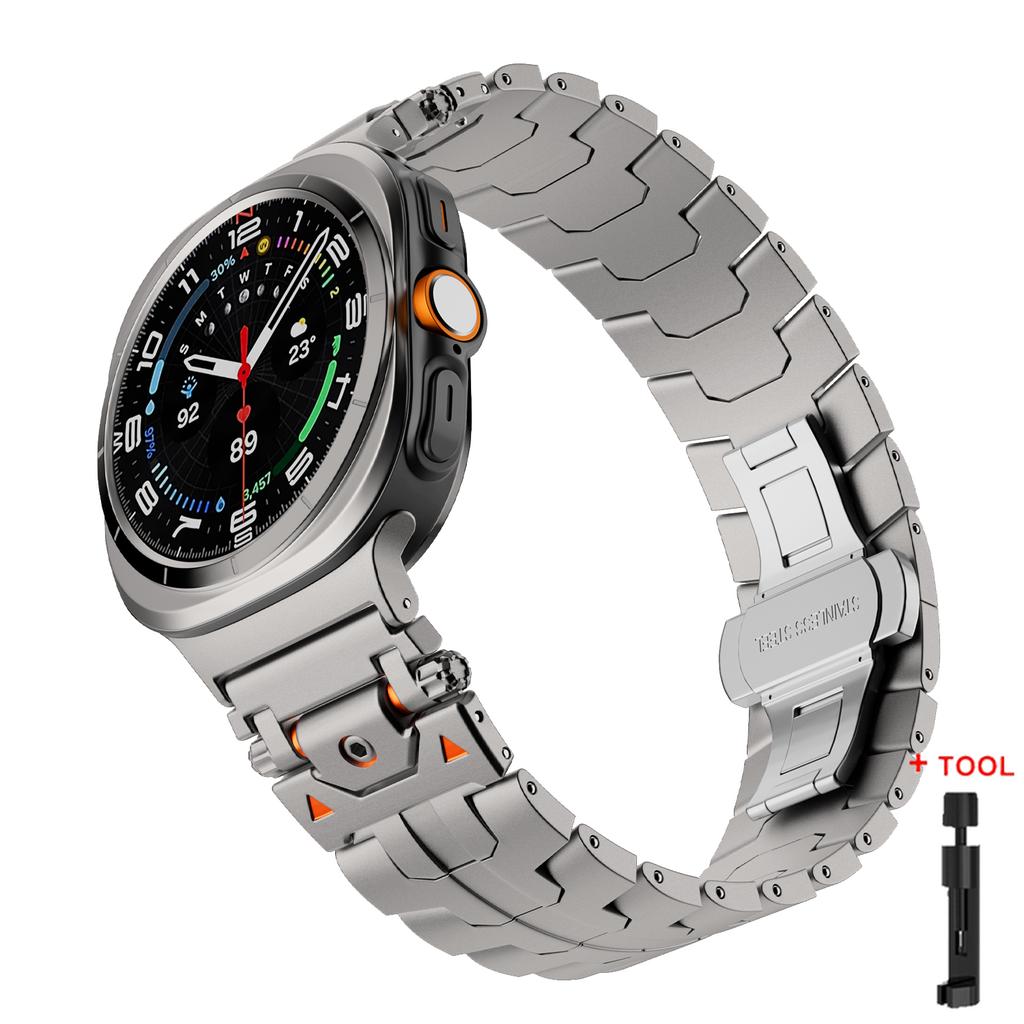 Stainless Steel Strap for Samsung Galaxy Watch Ultra 47mm Loop Band Bracelet for Galaxy Watch Ultra 47MM No Gaps Link Wristband
