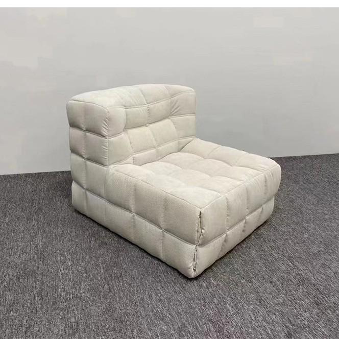 Nordic Corduroy Fluffy Lazy Chair: Modern Waffle Sofa for Bedrooms