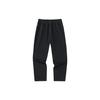 Anta Мужские повседневные брюки Running Series из флиса, однотонные, со средней талией, прямые, черные 952345301-2