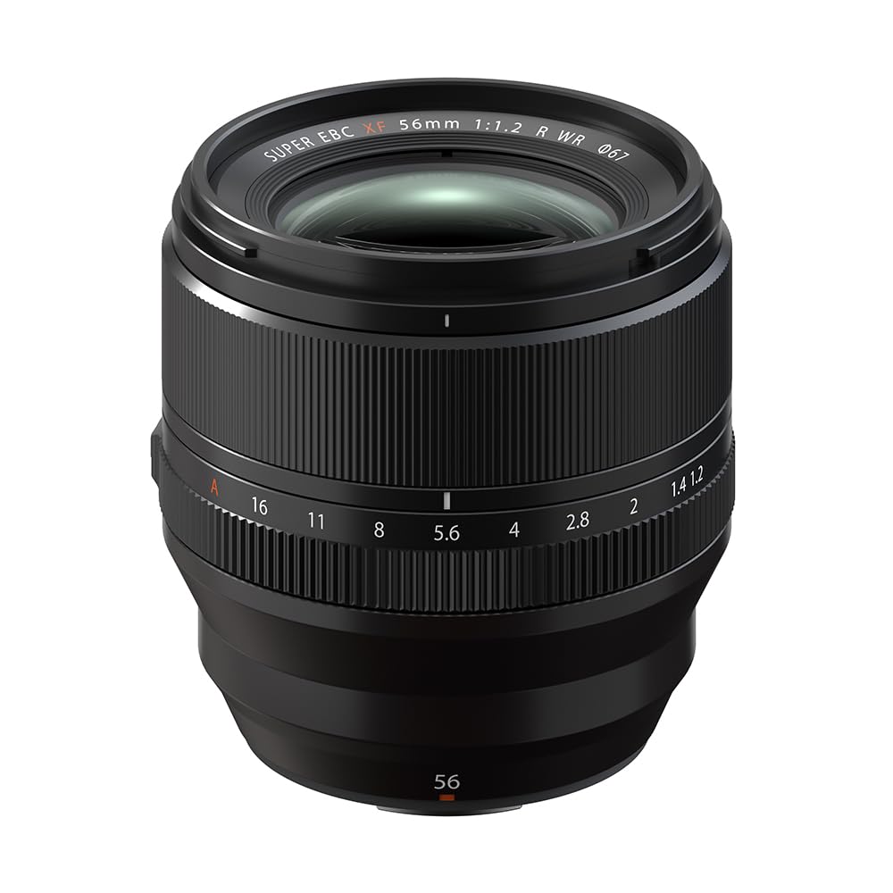 FUJIFILM X Fujinon 56mm F1.2 Prime Lens - Weather-Resistant, Dust and Freeze-Proof, Aperture Ring, Mid-Telephoto