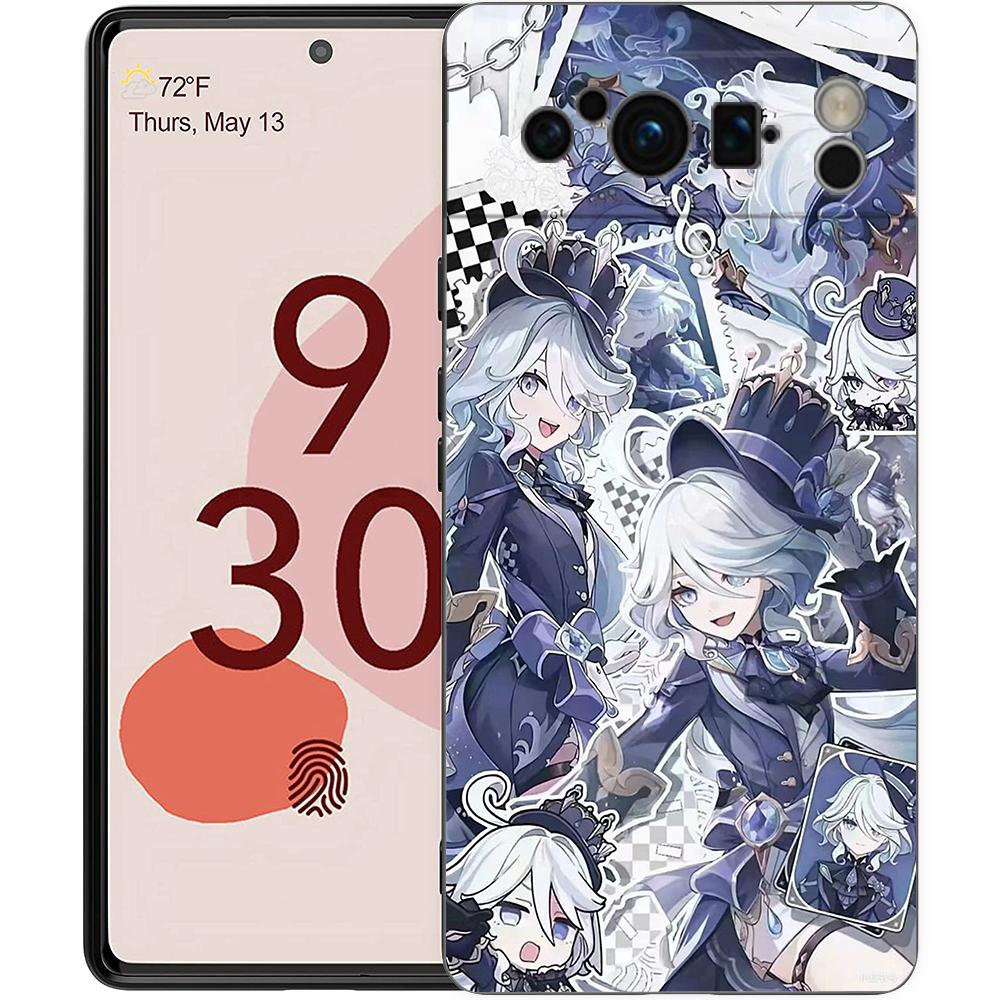 Чехол для телефона Google Pixel 10 Pro Pixel 9 Pro XL TPU Чехол Pixel 8 Pro 9A 8A 7A 7 6A 6 Pro Покрытие Genshin Impact Милая Фурина