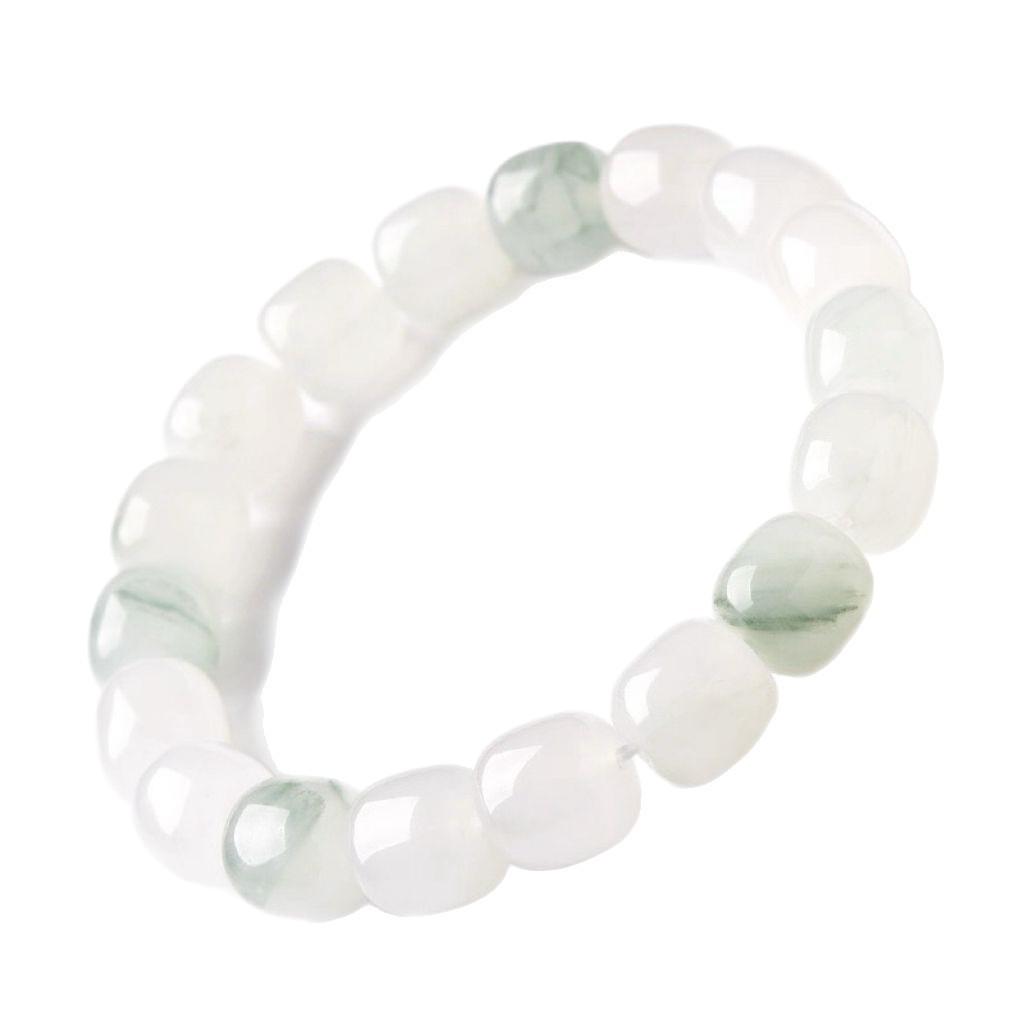 Унисекс браслет из бусин с зеленым и золотым шелком и нефритом Куньлунь