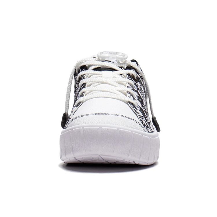 LiNing Youth Smoke Scene Sports Casual Wear Durable Lightweight Breathable Low-Top Skate Shoes Kids Sneakers Black White YKCS048-5