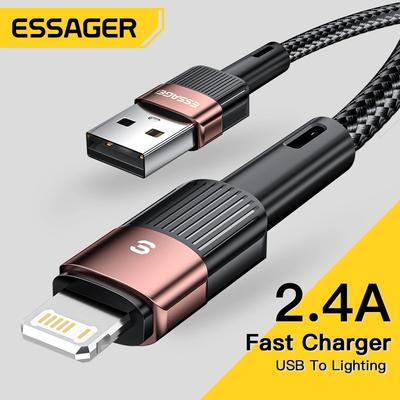 Essager USB-кабель для iPhone 14 13 12 11 Pro Xs Max X Xr 8 7 6, зарядное устройство для линии передачи данных с быстрой зарядкой для iPad, провод для мобильного телефона