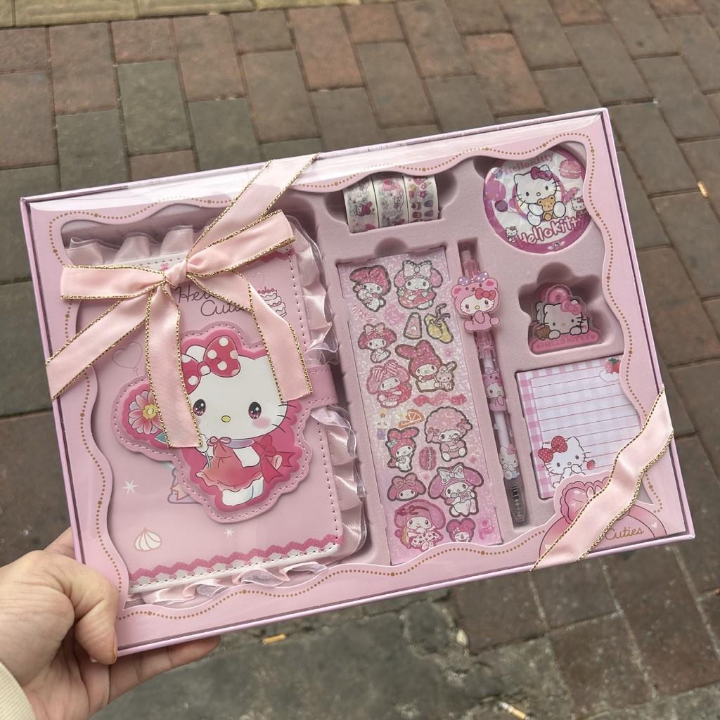 Hello Kitty Kuromi Melody Cinnamoroll Cartoon Password Lock Diary With Faux Leather Cover For Kids And Teens