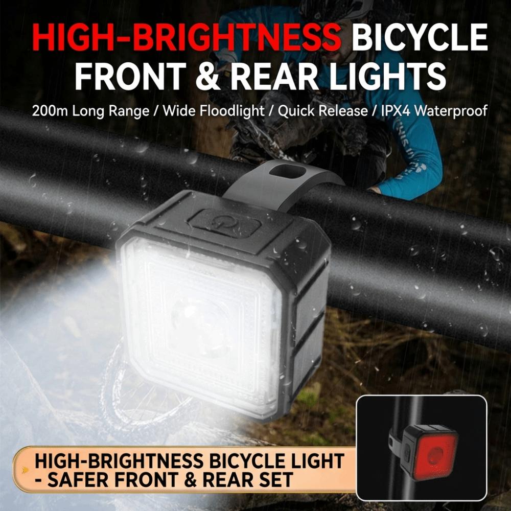 Quick Charging Bicycle Brake Tail Light High Brightness Cycling Accessories  Night Cycling