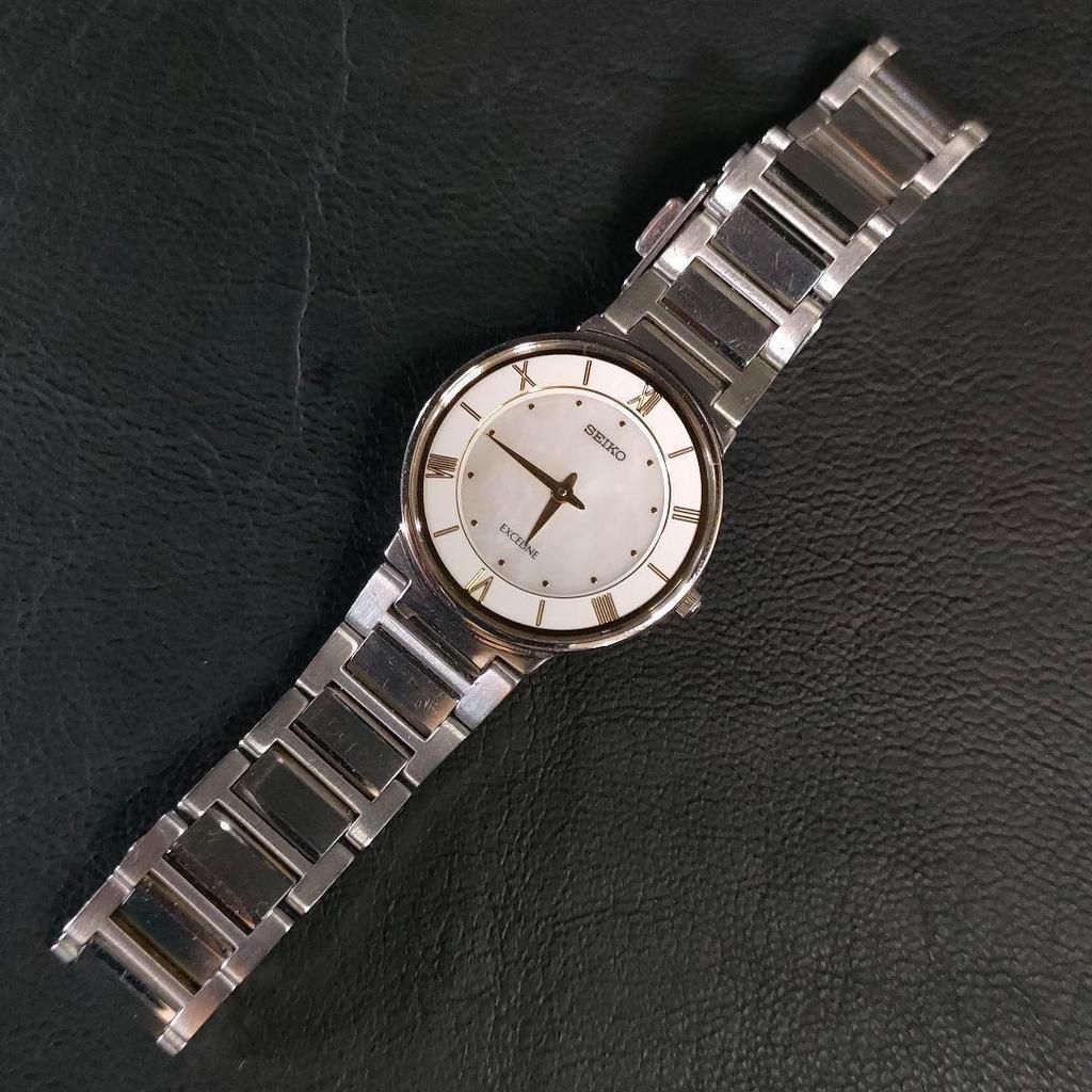 [USED] SEIKO Exceline 4J40 White Gold Quartz