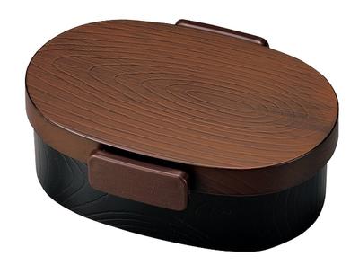 Tatsumiya 52903 Плотный тип, текстура древесины, овальный, Bento, маленький, Tochigi Eye, плотный тип