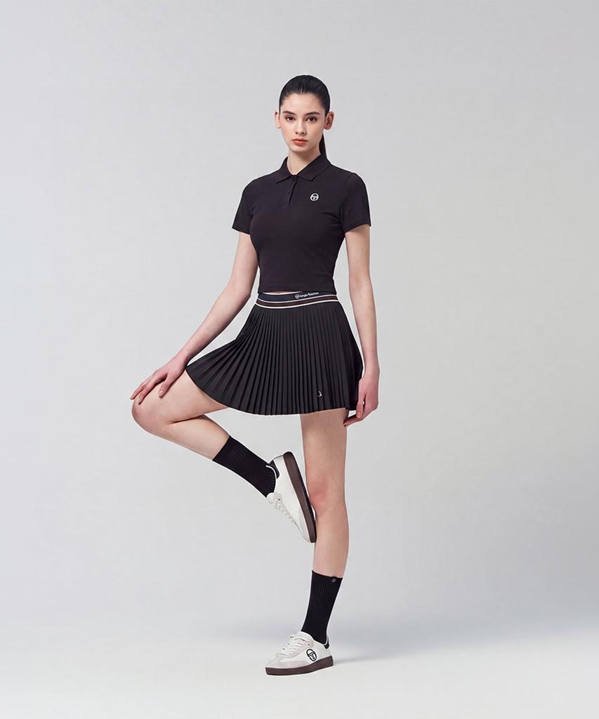 Юбка SERGIO TACCHINI W с цветной полосой, плиссированная, летящая (черный)