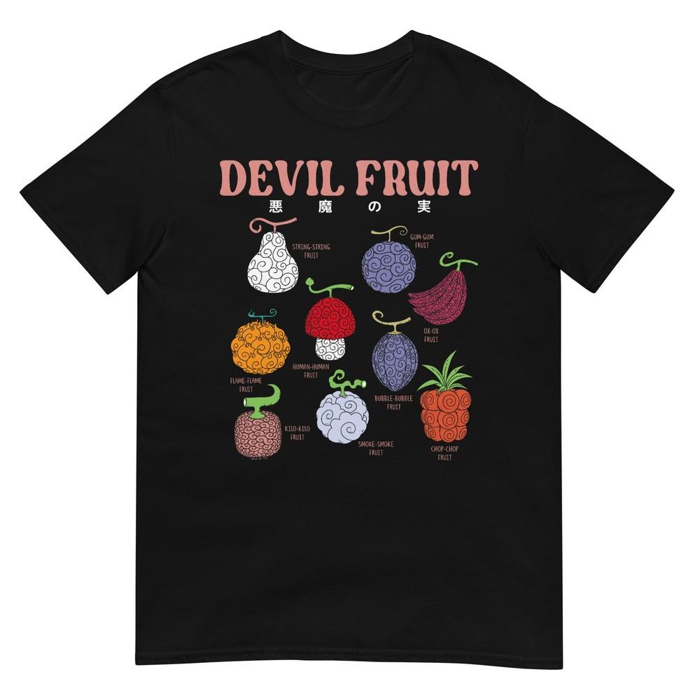 One Piece Anime Devil Fruit Varieties Illustration TShirt