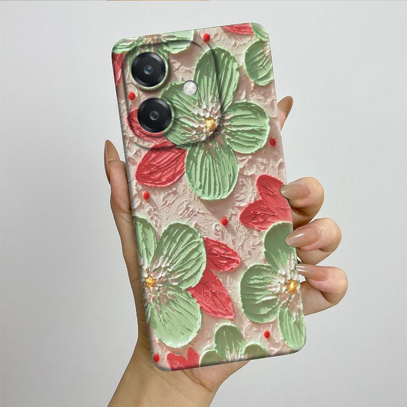 For OPPO A3 4G Phone Case A40 A40m CPH2669 CPH3669 Soft Silicone Sweet Painted Funda Coque Cartoon Printed Protective Back Cover