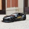 Модель гоночного автомобиля Toyota Supra из сплава в масштабе 1/22, литая под давлением, со звуком и светом, выставочные украшения для автосалона, коллекционные украшения, подарочная коробка