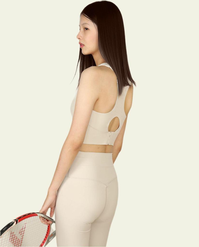 Qiaoyi High-Strength Shockproof Sports Bra for Running & Fitness - Fixed Cup Design for Large Chest