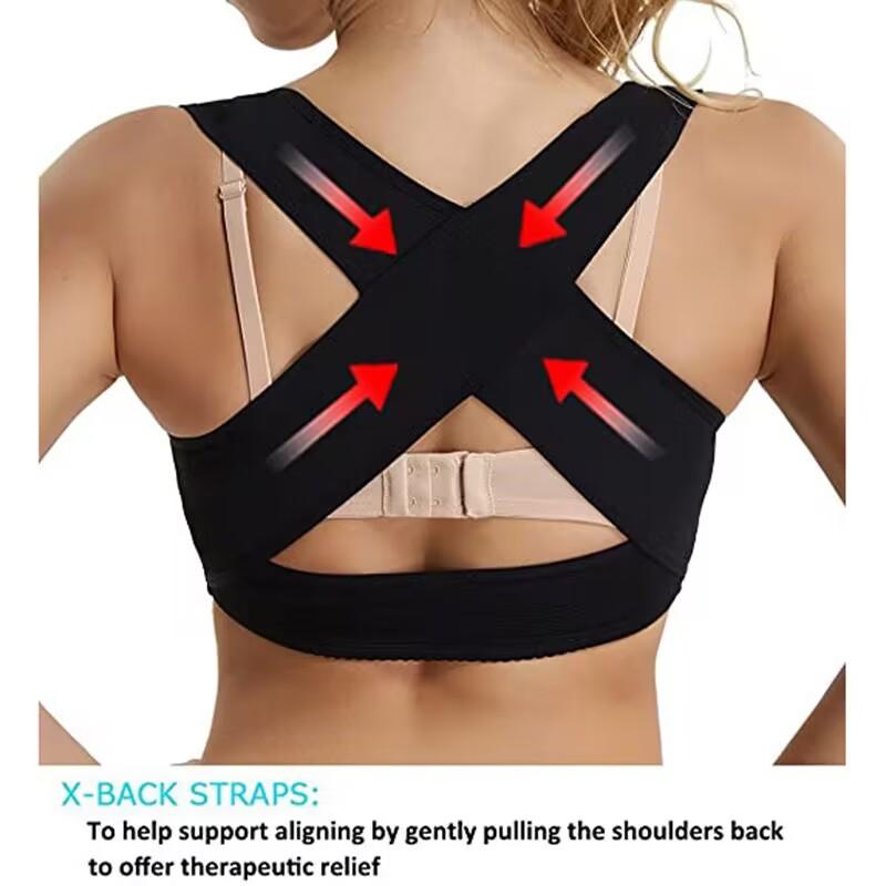 Женский невидимый корректирующий корсет для тела с перекрестной спинкой для коррекции осанки и поддержки