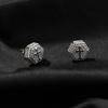New Arrival Hexagon Cross Earrings 18K Gold Plating Fashion Earring Hiphop Women Man Jewelry