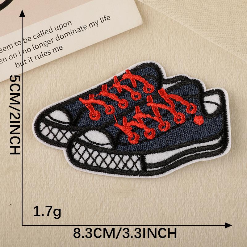 Мультяшная вышивка букв, термонаклейка для обуви и скрапбуков