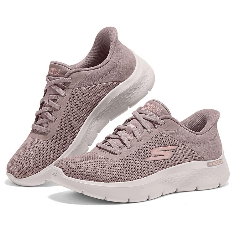 Skechers Go Walk Удобные Модные Простые Универсальные Низкие Кроссовки Женские Сникеры Серый Коричневый 125516-TPE